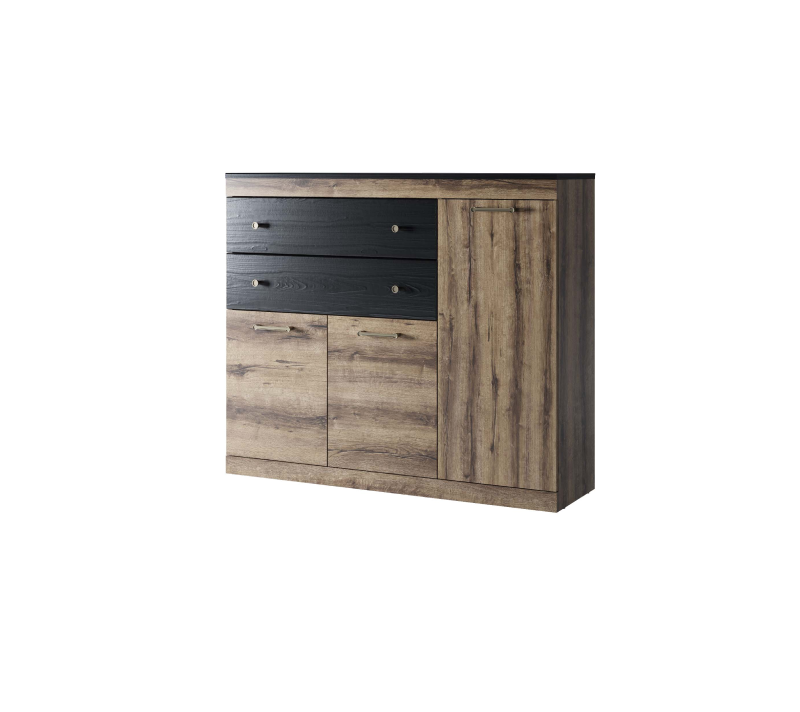 Тумба-комод Джаггер дуб монастырский/черный 3D2S